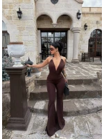 Kahve Aksesuar Askılı Tulum