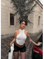 Beyaz Bolerolu Triko İkili Takım
