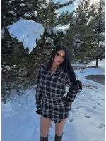 Ekose Gömlek Elbise