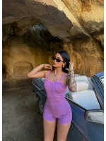 Askılı Batik Yıkamalı Tulum