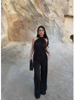 Siyah Sırt Dekolte Fitilli Takım