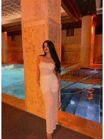 Göğüs Astarlı Güpürlü Elbise (Etek Astarsız)