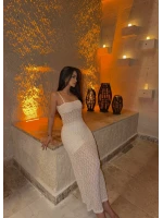 Göğüs Astarlı Güpürlü Elbise (Etek Astarsız)