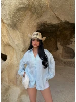 Mavi Line Boyfriend Gömlek