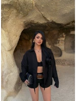 Siyah Line Boyfriend Gömlek