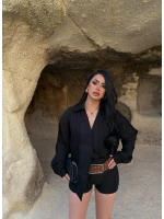 Siyah Line Boyfriend Gömlek