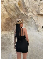 Siyah Askılı Bodycon Mini Elbise