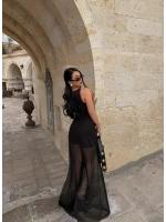 Şeffaf Katmanlı Şortlu Elbise