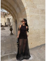 Şeffaf Katmanlı Şortlu Elbise