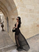 Şeffaf Katmanlı Şortlu Elbise