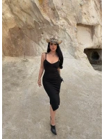 Askılı Midiboy Kaşkorse Elbise