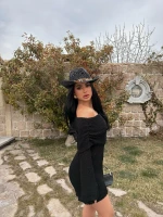 Siyah Katlamalı Triko Madonna Elbise