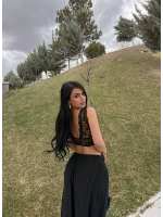 Siyah Güpürlü Bralet