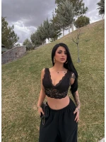 Siyah Güpürlü Bralet