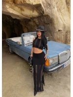 Siyah Triko Etek Büstiyer İkili Takım