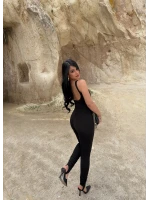 Siyah Askılı Basic Slim Tulum