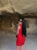 Kırmızı Eteği Dantelli Basic Elbise
