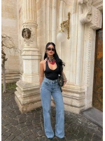 Yüksek Bel Paça Kesik Pantolon