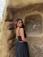 Siyah Fırfırlı Triko Büstiyer