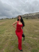 Kırmızı Sırt Çapraz Maxi Elbise