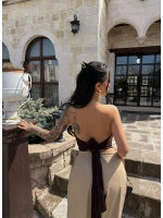 Kahve Boyundan Bağlamalı Halka Crop