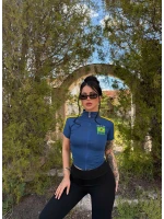 Mavi Yaka Fermuarlı Brasil Crop