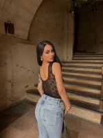 Siyah Bella Güpürlü Bluz