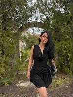 Siyah Degaje Simli İkili Takım