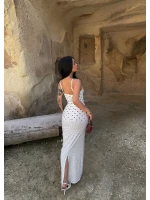 Beyaz Venüs Puanlı Elbise