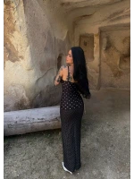 Siyah Venüs Puanlı Elbise