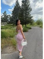 Flower İçi Destekli Büzgülü Elbise