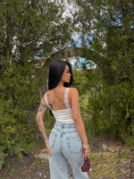 Beyaz Güpür Askılı Crop