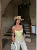 Sarı Aksesuarlı Bodysuit