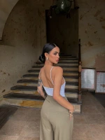Beyaz Aksesuarlı Bodysuit