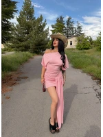 Pembe Fame Kuşaklı Elbise