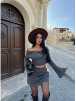 Aksesuarlı Triko İkili Takım