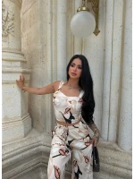 Bej Bloom Palazzo İkili Takım