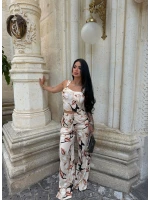 Bej Bloom Palazzo İkili Takım