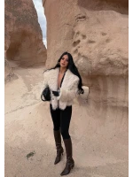 Bej Şal Yaka Lolita Kürk