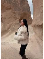 Bej Şal Yaka Lolita Kürk