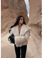 Bej Şal Yaka Lolita Kürk