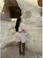 Bej Şortlu Trenç Tulum