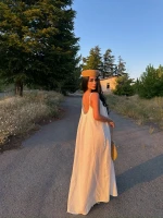Beyaz Alina Müslin Salaş Elbise