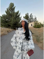 Beyaz Bandanalı Jessica Üçlü Takım