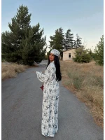 Beyaz Bandanalı Jessica Üçlü Takım