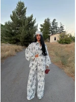 Beyaz Bandanalı Jessica Üçlü Takım