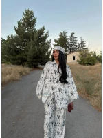 Beyaz Bandanalı Jessica Üçlü Takım