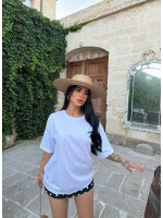 Beyaz Basic Oversize Tişört