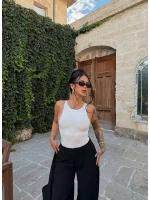 Beyaz Halter Basic Bodysuit