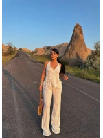 Beyaz Önü Bağlamalı Rustik İkili Takım